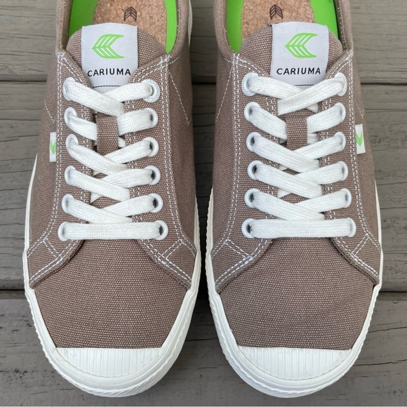 Cariuma OCA Low Washed Burn Sand Nude and Contrast Thread Canvas shoes size 10 - Picture 5 of 13